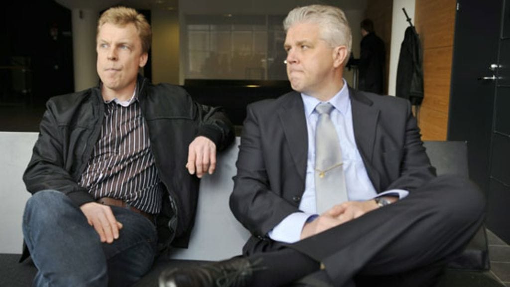 Hiihtäjä Jari Räsänen ja entinen Hiihtoliiton lajipäällikkö ja toimitusjohtaja Jari Piirainen. KUVA:LEHTIKUVA