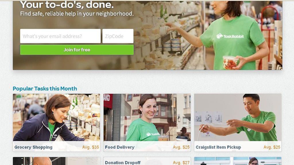 Yhdysvaltalaisessa TaskRabbit-palvelussa palveluita tarjoavat ja niitä ostavat ihmiset luovat profiileja, joissa he kertovat tarpeistaan ja taidoistaan sekä palvelusten hinnoista.