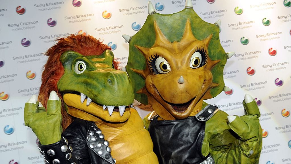 Hevisaurus Emma-ehdokkaiden julkistamitilaisuudessa Helsingissä 30. marraskuuta 2009.