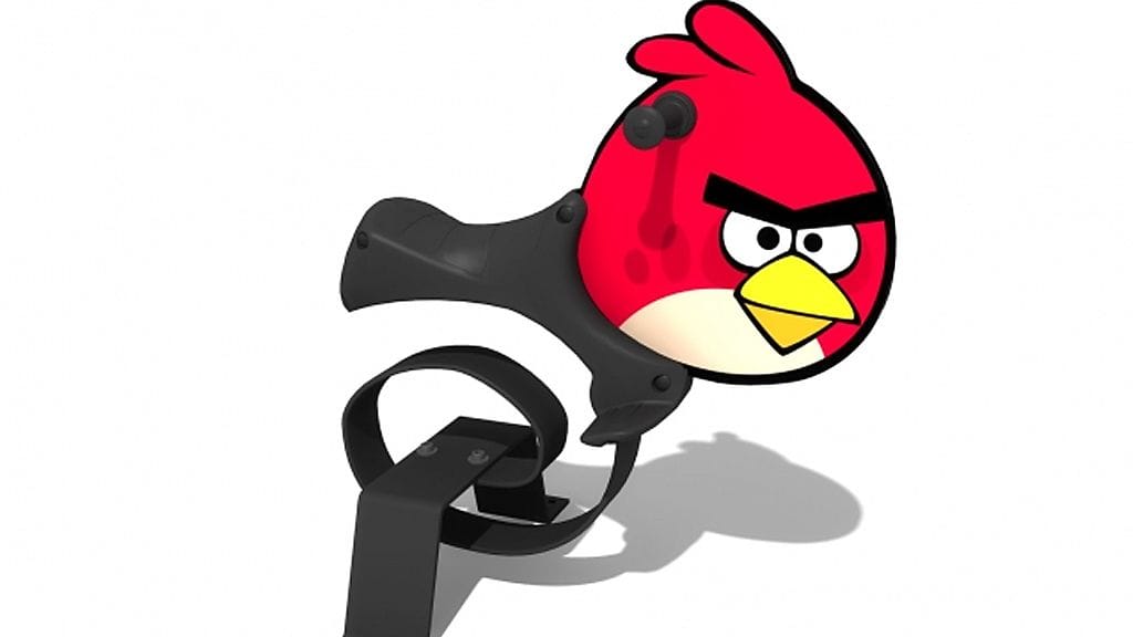 Leikkipaikkavälinevalmistaja Lappsetin havainnekuva Andry Birds-leikkipuistoon tulevasta keinusta.