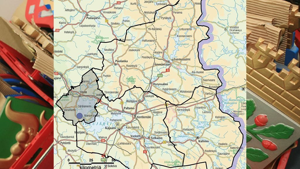 Kartan ja aluejaon lähde: Karttakeskus Oy, Valtiovarainministeriö