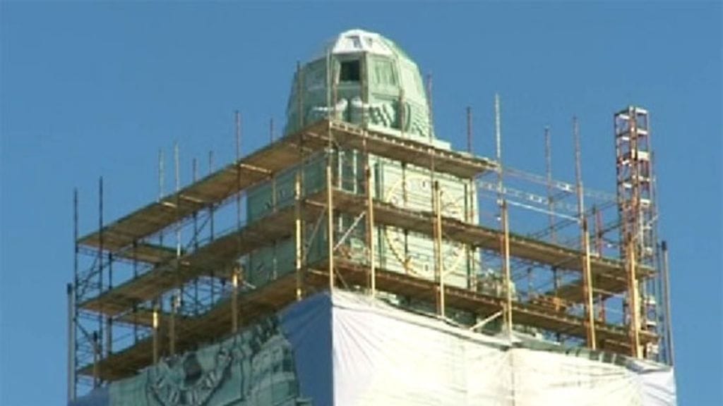 Helsinki-rautatieaseman kellotorni 22.3.2010