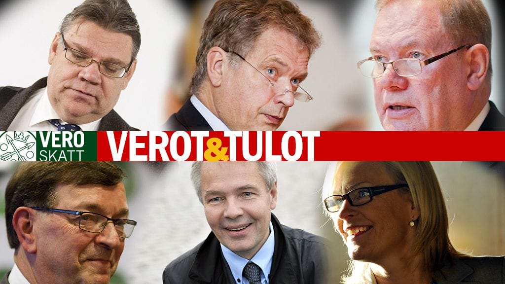 Presidenttiehdokkaiden tulot.