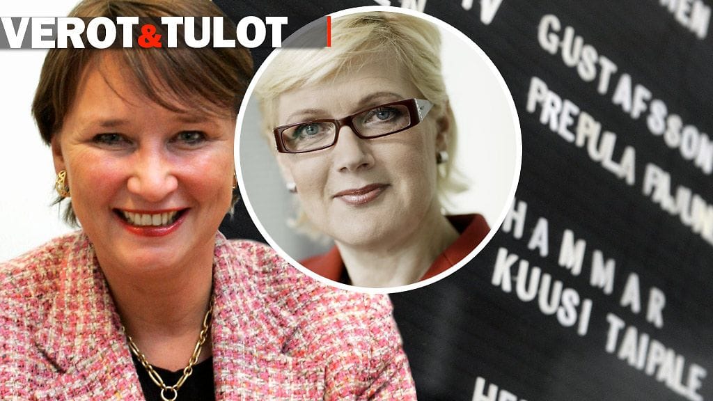 Vasemmalla 11. eniten tienaava nainen eli Sanoma-konsernin pääomistajiin kuuluva Rafaela Seppälä. Hyvät tulot oli myös Koneen henkilöstöjohtaja Kerttu Tuomaksella.