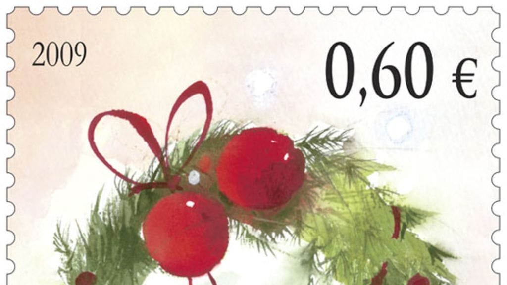 Joulupostimerkki 2009 Kuva: Itella Oyj
