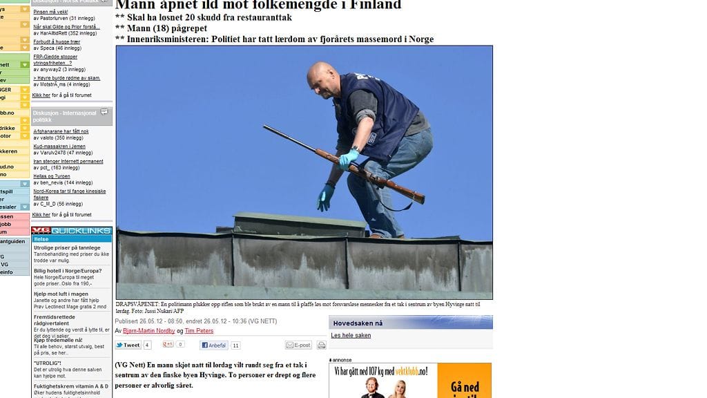 Hyvinkään tapaus nousi otsikoihin muun muassa norjalaislehti Verdens Gangissa.