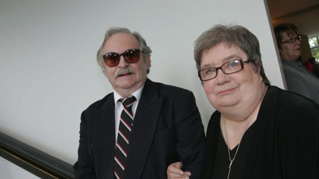 Pertti Palo ja Ritva Valkama Helsingin Kaupunginteatterin 100-vuotisjuhlanäytöksessä The Producers 7. syyskuuta 2007. (Lehtikuva)