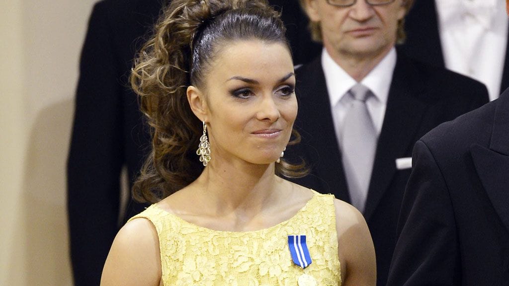 Silja Lehtinen ja Ville Frost itsenäisyyspäivän vastaanotolla Presidentinlinnassa.