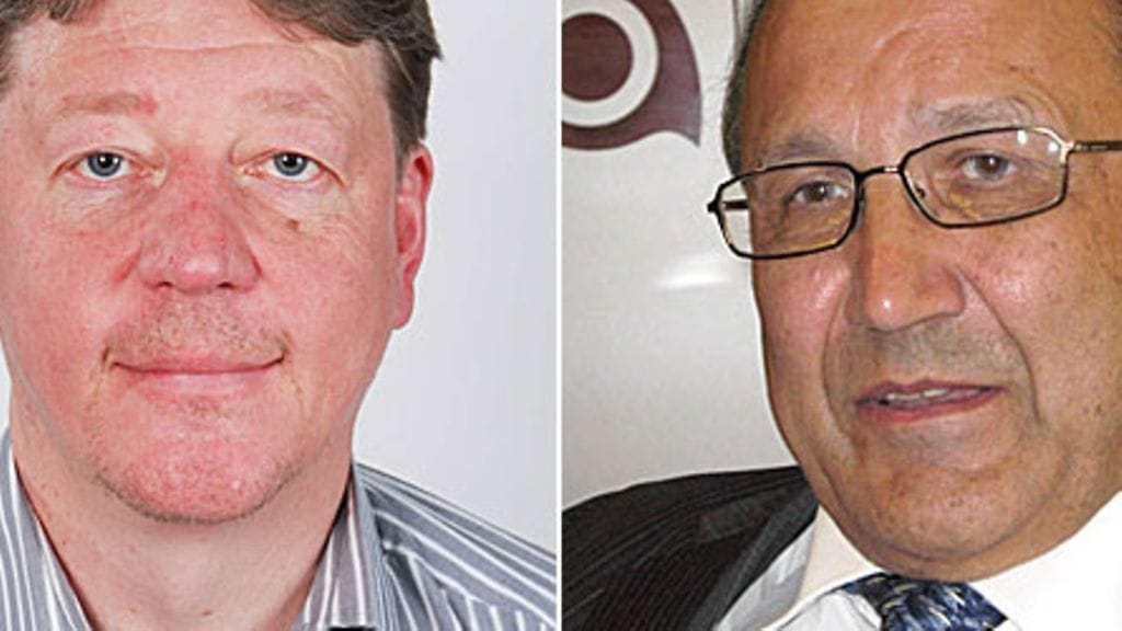 Paavo Rantalainen (vas.) ja Risto Pohjanpalo (MTV3)