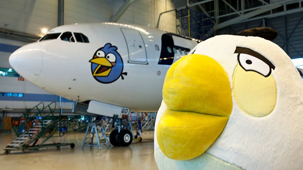 Angry Bird valmistautuu lentoon. Kuva: Finnair