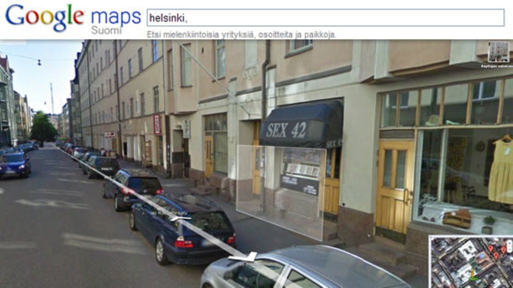 Google maps street view from Helsinki