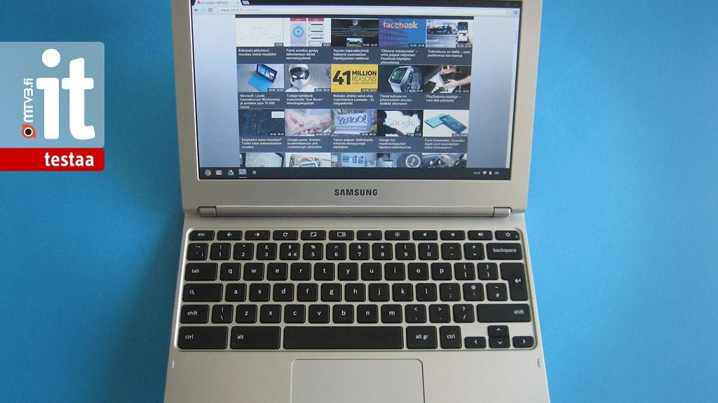 Samsungin valmistama Chromebook (303c) -tietokone.
