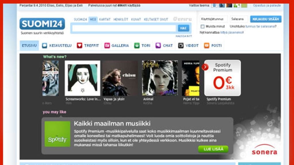 Kuva: Suomi24-yhteisöpalvelu 9. huhtikuuta 2010.