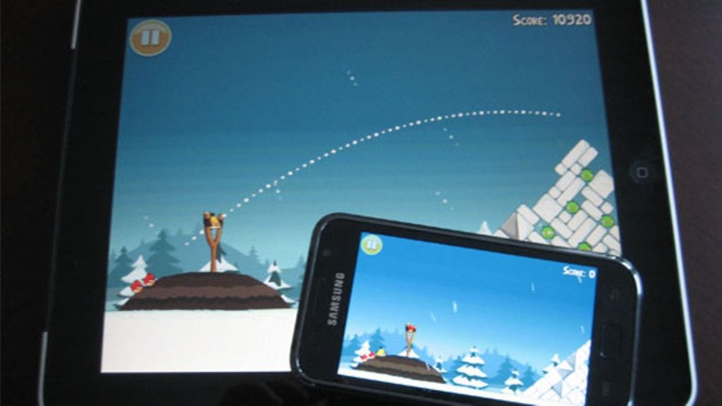 Galaxy S ja iPad, Angry Birds
