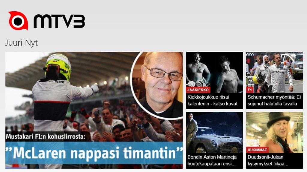 MTV3 Juuri nyt -sovellus