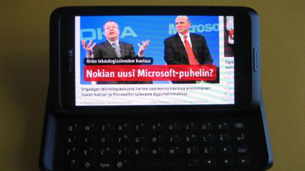 Nokia E7 nettikäytössä