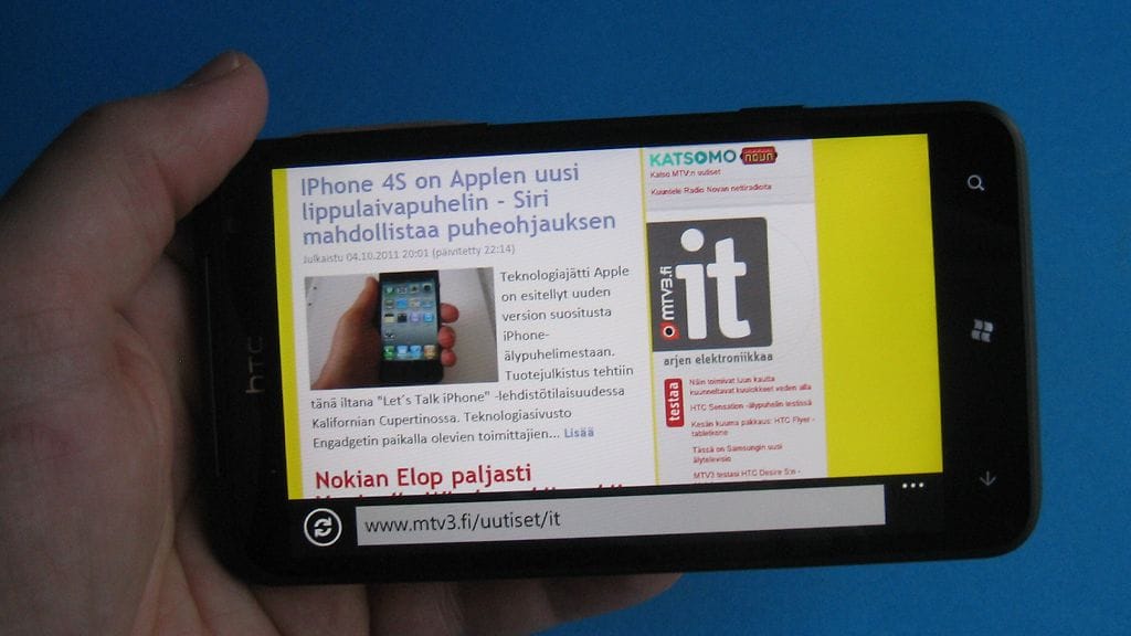 HTC Titan Windows Phone 7, Mango. Kuva: Jari Heikkilä