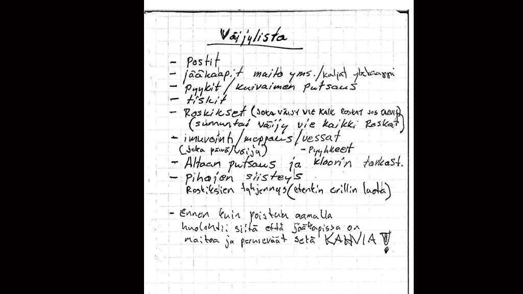 Helvetin enkeleiden väijylista. Poliisin esitutkintamateriaalia.