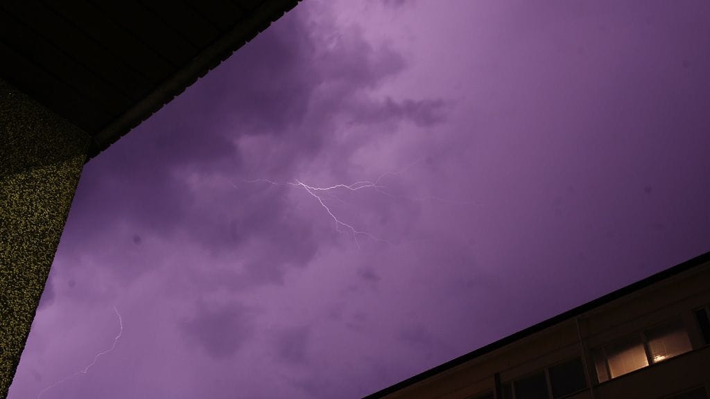 Myös Tampereella ukkosti. Kuva: Kalle Hård
