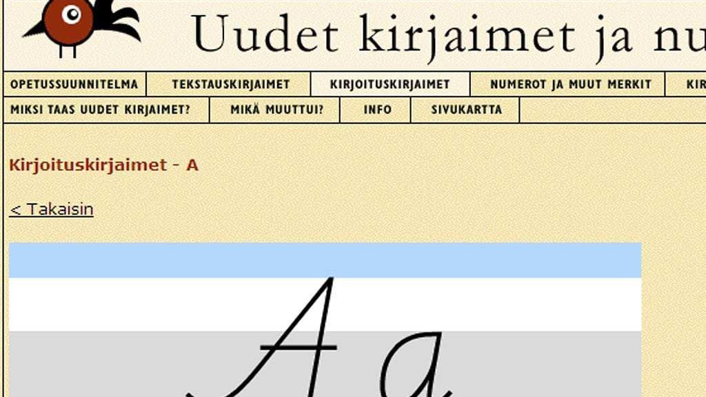 Opetushallituksen verkkosivulla opastetaan uusien tyyppikirjainten tekoa.