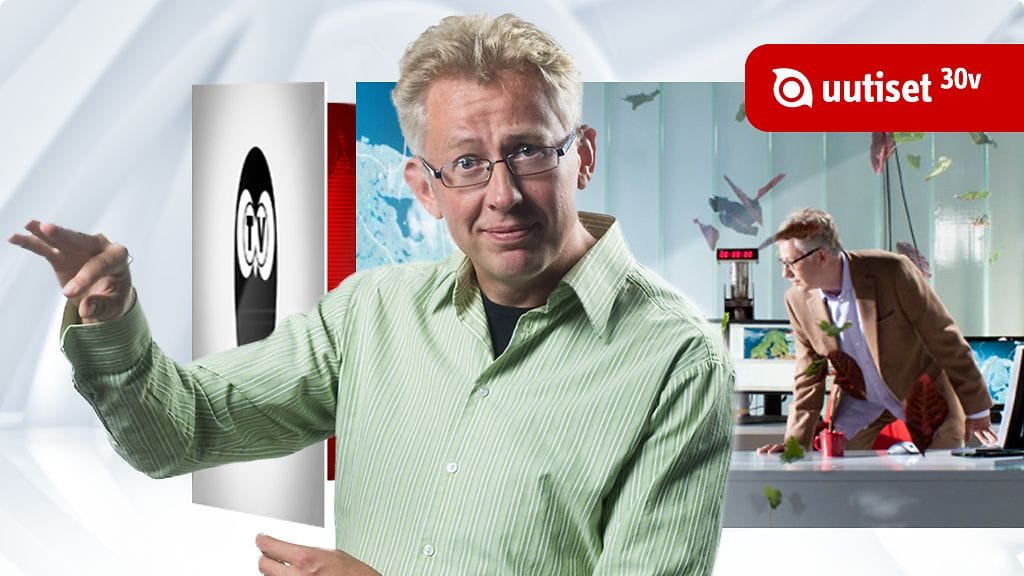 Saksalainen Patrick Schieg kouluttaa MTV3-kanavalla esiintyviä meteorologeja 17.8.2011. Kuva: MTV3