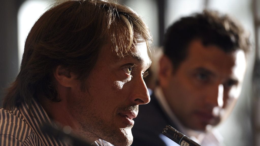 Teemu Selänne tiedotustilaisuudessa maanantaina.