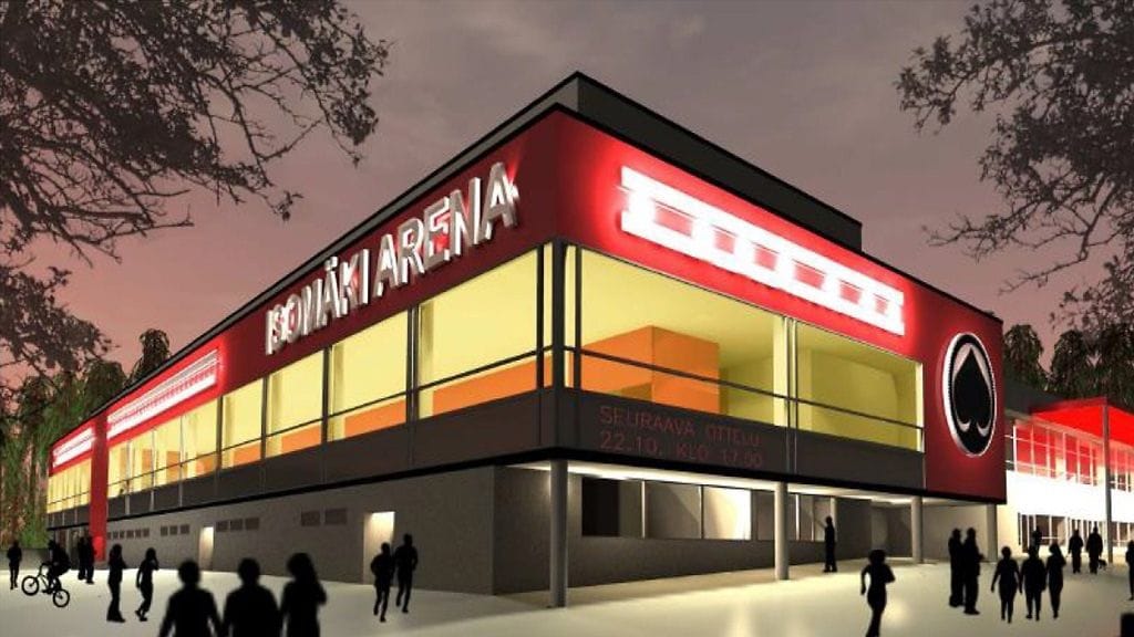 Porin Isomäen jäähallin luonnoskuva