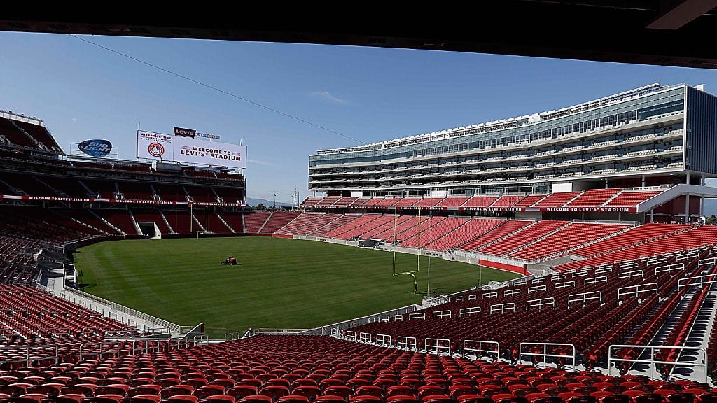 Näkymä 49ersin uunituoreelle kotistadionille.