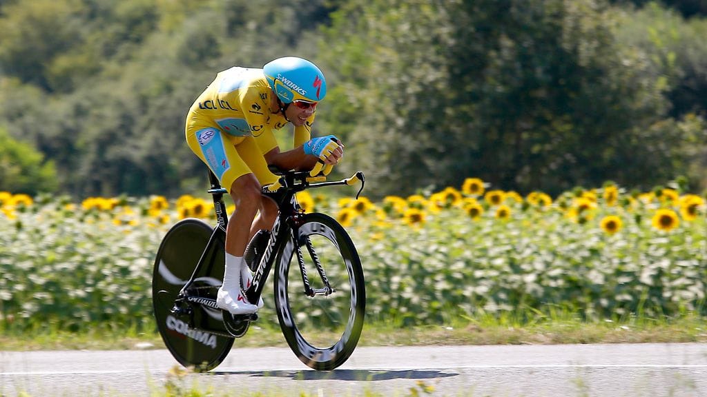 Vincenzo Nibali sijoittui neljänneksi henkilökohtaisessa aika-ajossa lauantaina.