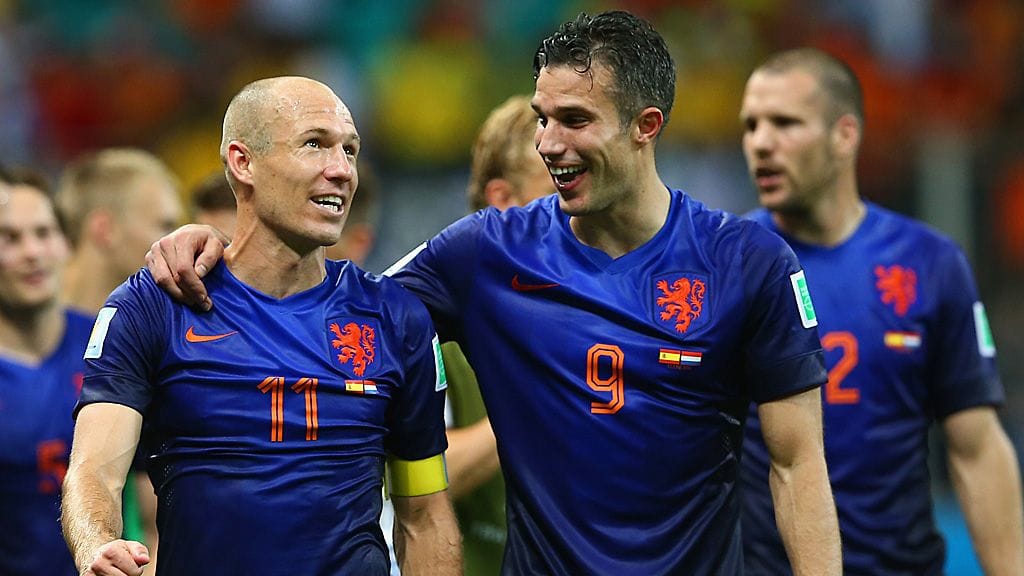 Kahden maalin miehet, Arjen Robben ja Robin van Persie.