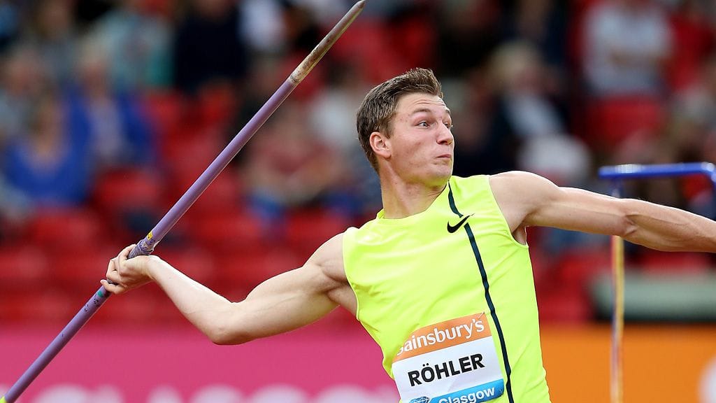 Thomas Röhler voitti Glasgow'n Timanttiliigassa keihään tuloksella 86,99.