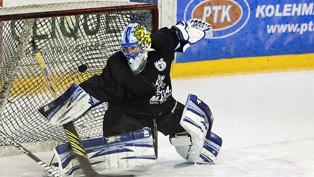 Noora Räty harjoituksissa