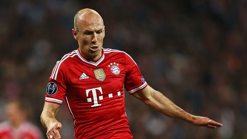 Arjen Robben Bayern Münchenin paidassa.