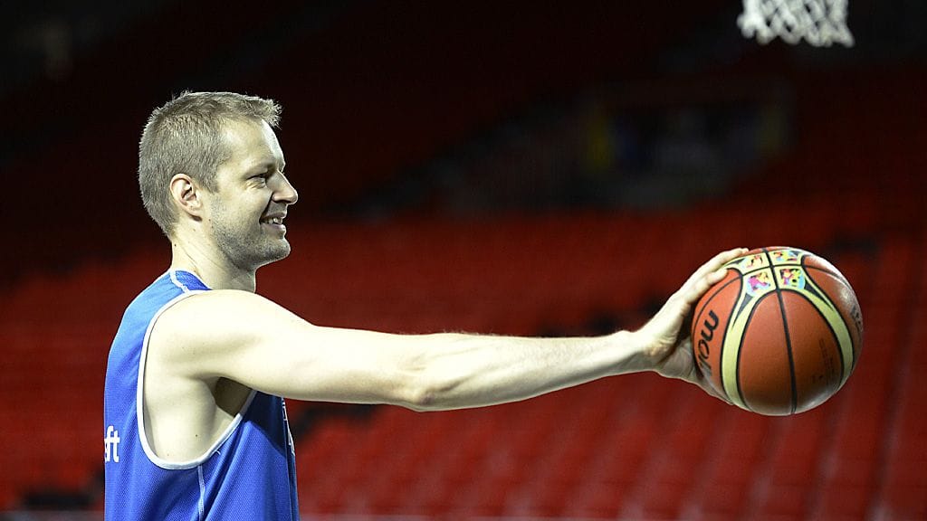 Hanno Möttölä Suomen harjoituksissa Bilbaossa.