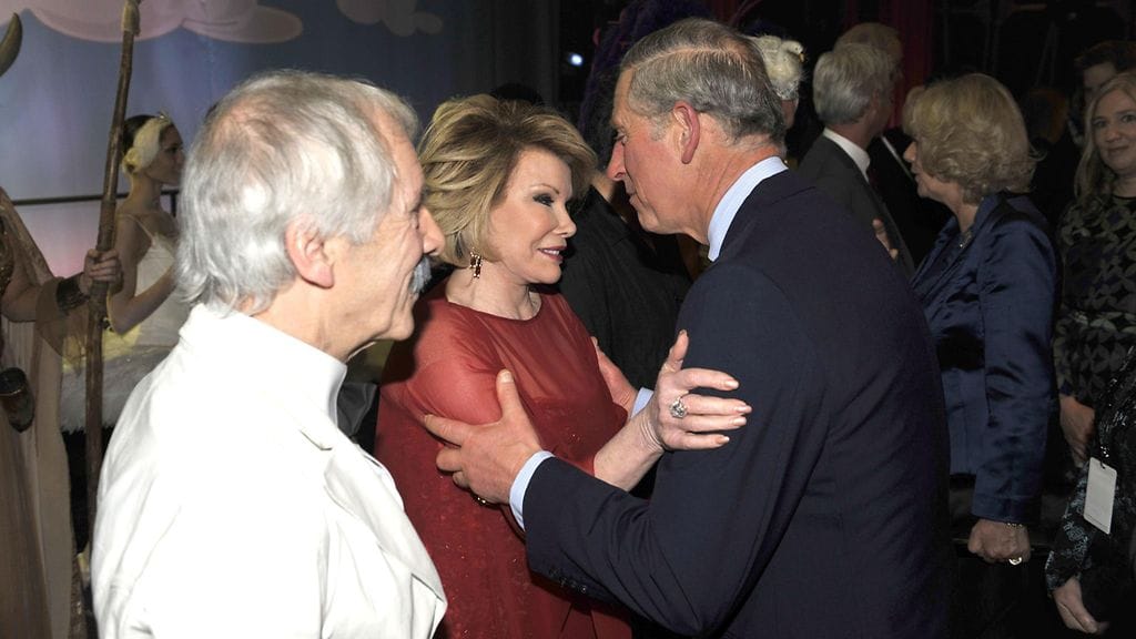 Joan Rivers ja prinssi Charles vuonna 2008.