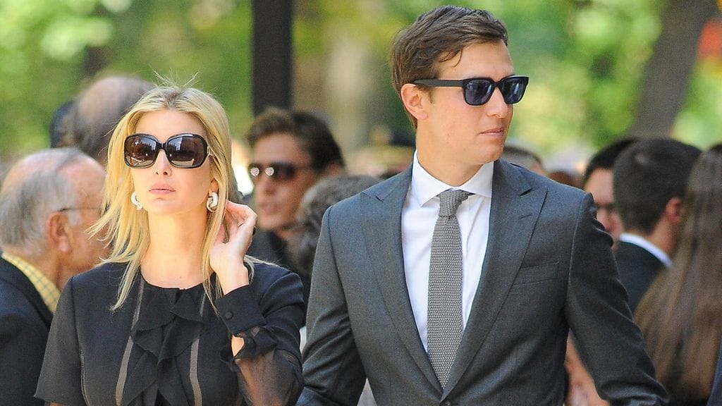 Ivanka Trump ja Jared Kushner Joan Riversin hautajaisissa 7.9.2014.