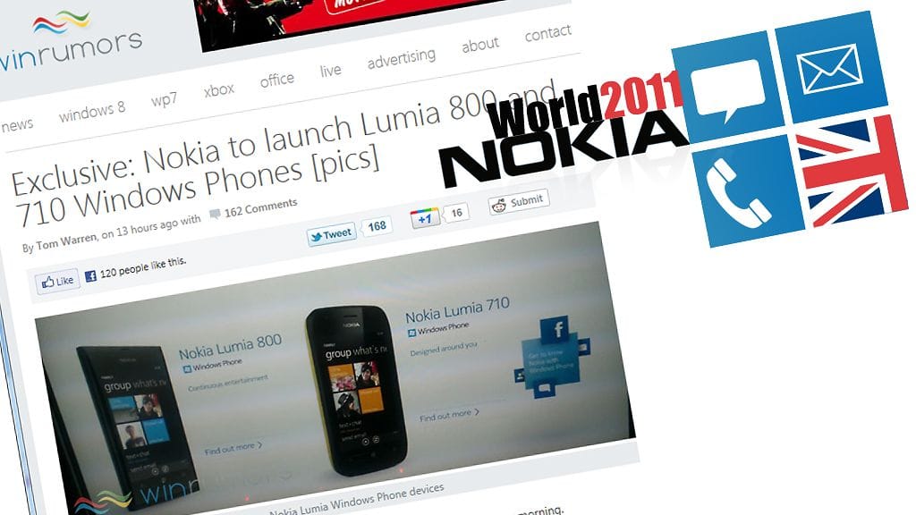 Kuvakaappaus WinRumors-sivustolta.