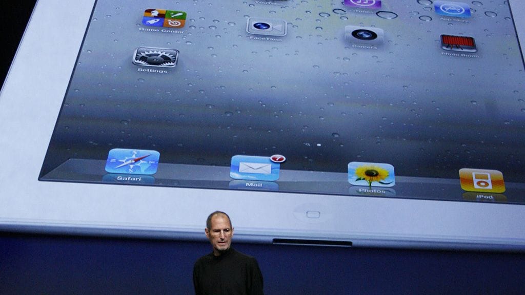 Apple teki tulosennätyksen vuoden ensimmäisellä neljänneksellä. Kuvassa Applen toimitusjohtaja Steve Jobs.