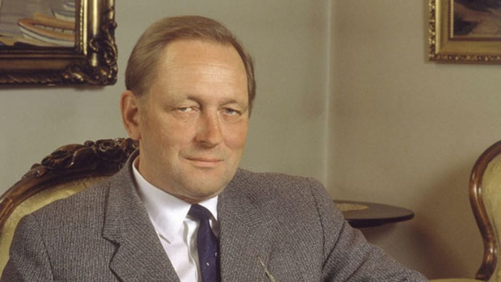 Kone Oy: n toimitusjohtaja Pekka Herlin (1932-2003), Helsingissä, 15.8.1983. LEHTIKUVA / Jorma Marstio