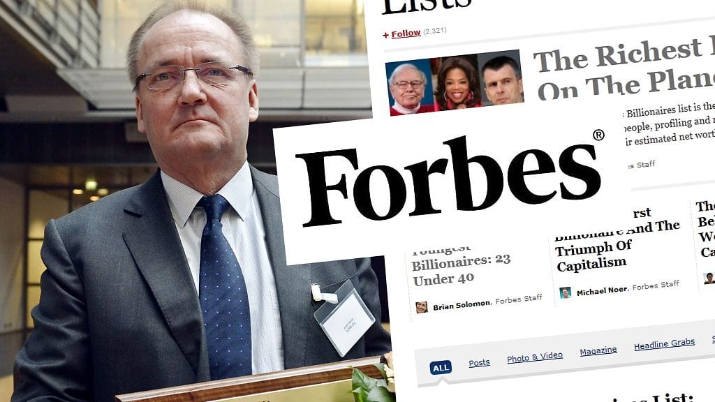 Antti Herlin mainitaan talouslehti Forbesin miljardöörilistalla.