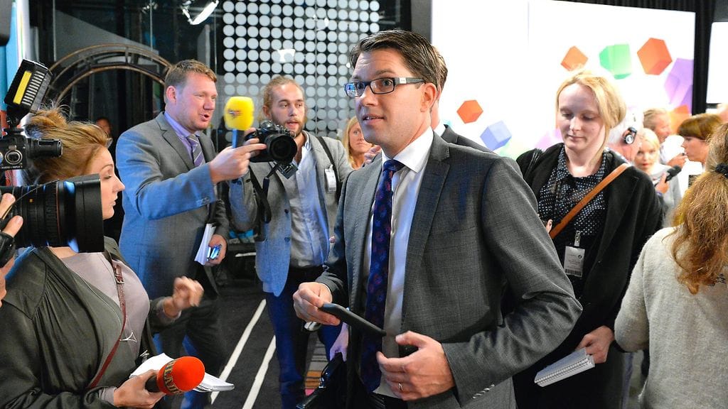 Jimmie Åkessonin kipparoima ruotsidemokraatit on edelleen kasvattanut kannatustaan. Åkesson on toiminut puolueen puheenjohtaja vuodesta 2005 lähtien.