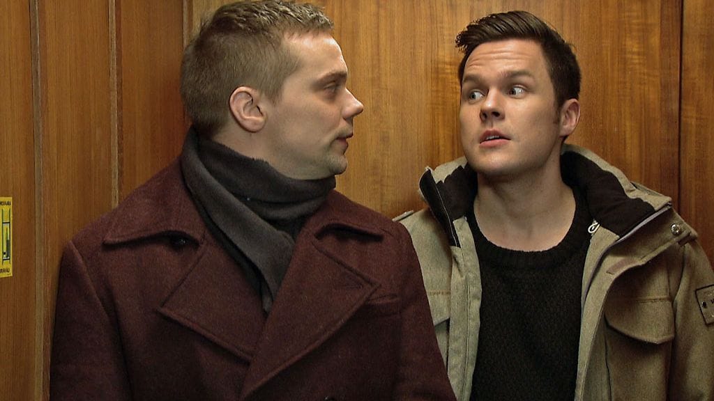 Salatut elämät - Kalle ja Lari (Pete Lattu ja Ronny Roslöf).