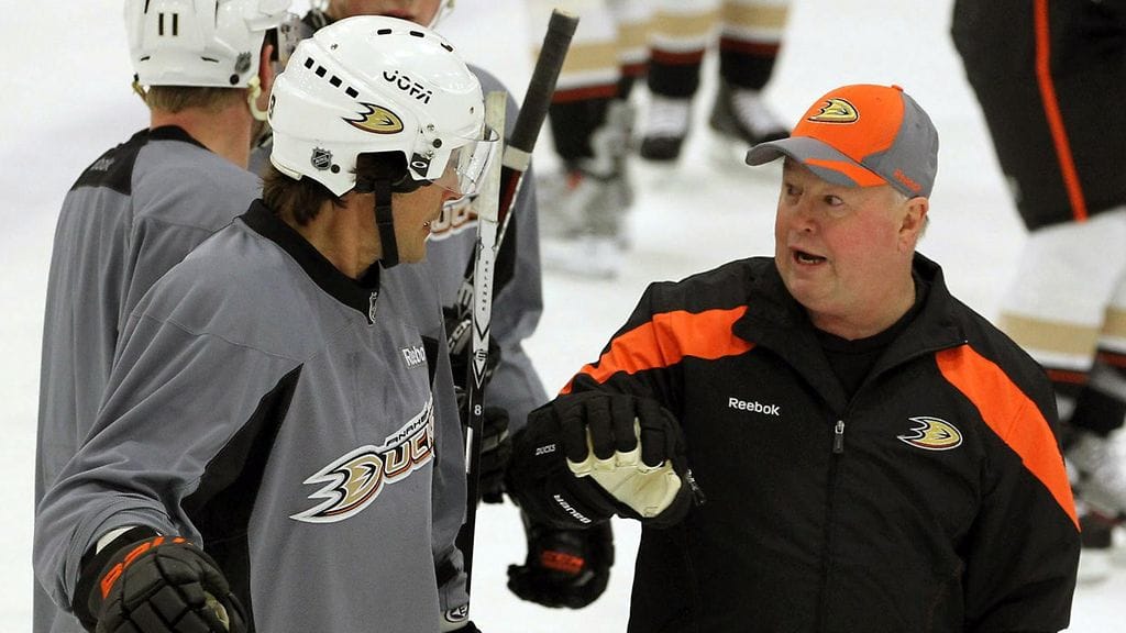 Teemu Selänne ja Bruce Boudreau vuonna 2011.