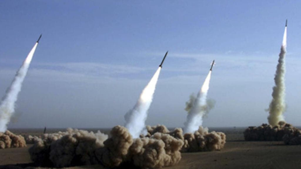 Iranin ballististen ohjusten testi.