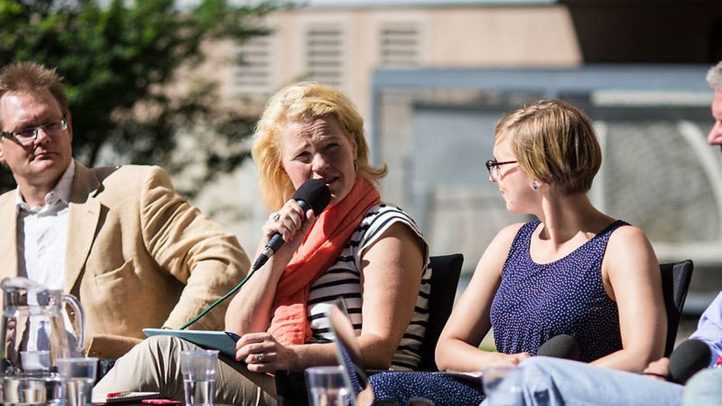 Miapetra Kumpula-Natri SuomiAreena-tapahtumassa keskiviikkona.