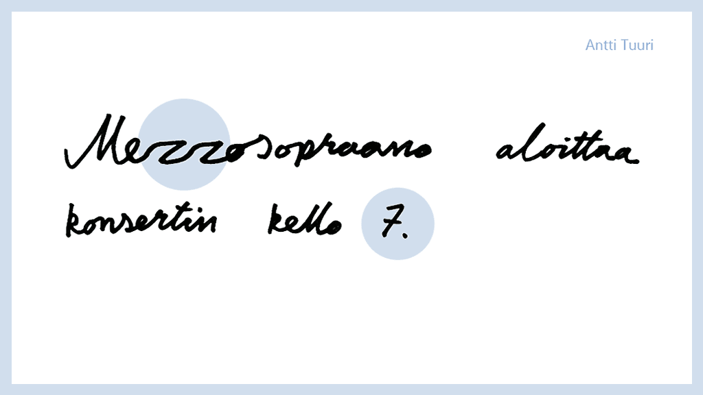 Antti Tuuri käsiala