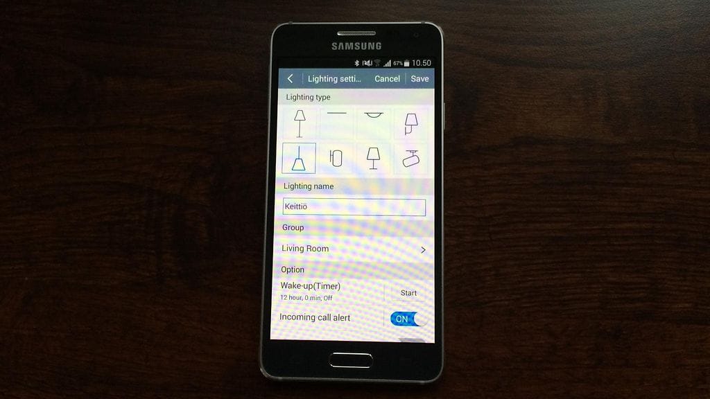 Samsung Smart Led Classic -älylampun ohjaussovellus