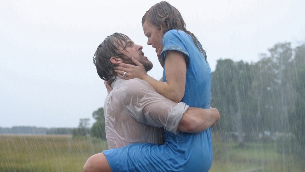 The Notebook -elokuvassa nähtiin suudelma, josta ei kiihkoa puuttunut.