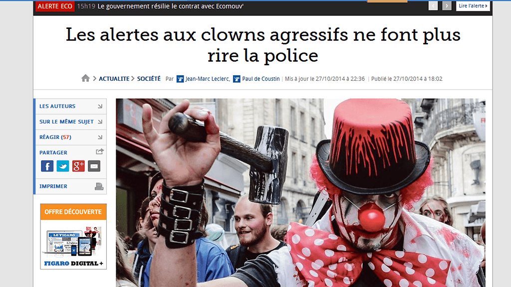 Kuvakaappaus Le Figaro -lehden nettisivuilta.
