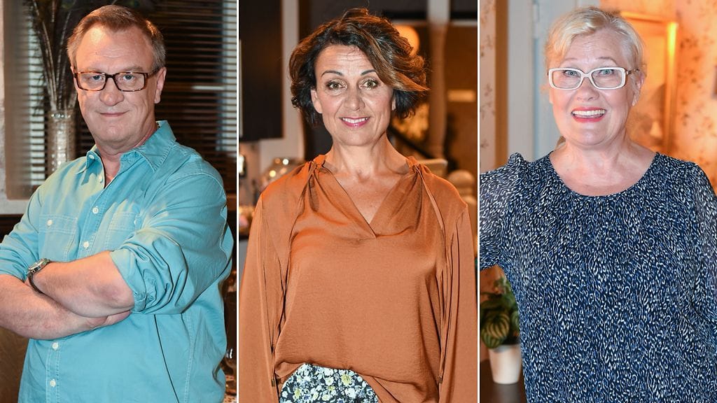 Salkkareiden Ismo, Helena ja Ulla, eli Esko Kovero, Anneli Ranta ja Maija-Liisa Peuhu.